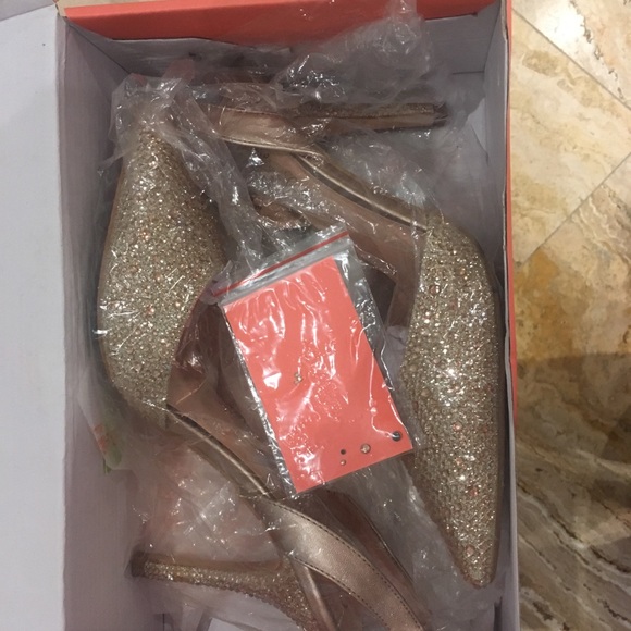 Majesty Nude/Rose color Sparkle Heels - Picture 4 of 8